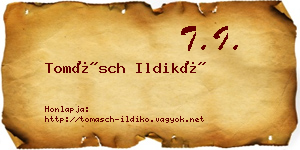 Tomásch Ildikó névjegykártya