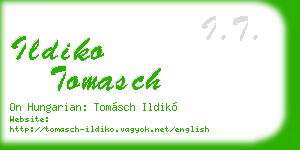 ildiko tomasch business card