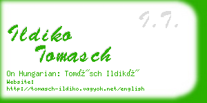 ildiko tomasch business card